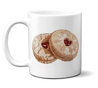 Biscuits - Jammie Dodgers Heart Shaped Middle - 11oz Ceramic Mug