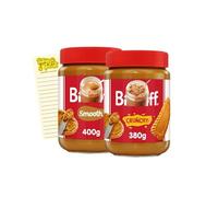 Biscuits Spread Bundle with Smooth Biscuit Spread 400g and Crunchy Biscuit Spread 380g with Intrinsic Treats Shopping List Card