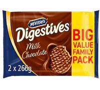 Biscuits Variety Range Of McVitie's - Family Favourite Tea Time Selection - Multiple Flavours Available (McVitie's Digestives Milk Chocolate Biscuits Twin Pack 2 x 266g)