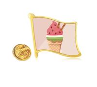 biscuits watermelon cs ice Golden Metal Flag Lapel Pin Badge