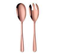 BISDARUN Salad Spoon and Fork Set Stainless Steel Salad Servers Set of 2, Rose Gold Large Serving Spoon and Fork 30.5 cm/12 inches Length