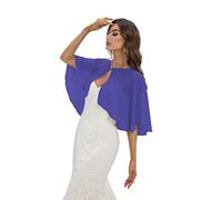 Bisdasdm Chiffon Shawl Wraps Scarves Lightweight for Women Evening Dresses Wedding Bridesmaid or Formal Occasions - Royal Blue