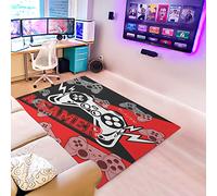 Bisdasdm Gamer Area Rugs for Bedroom Boys Teens Kids Printed Game Gamepad Carpets All Saints' Day Gift for Kids Non-Slip Crystal Floor Polyester Gamer Decor - 24"x36"in