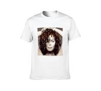 BISEGRLIN Men's Janet Jackson Janet Cotton T Shirt White 3XL
