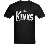 BISEGRLIN Men's The Kinks Logo T Shirt T-Shirts Black L