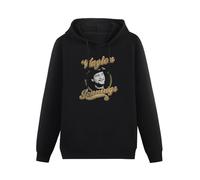 BISEGRLIN Men's Waylon Jennings Head Shot Long Sleeve Hoody With Pocket Sweatershirt, Hoodie 3XL Black