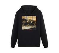 BISEGRLIN Men's With Bathory 'Blood Fire Death' Hoodies Pullover Cotton Blend Sweatshirts XL Black