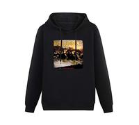 BISEGRLIN Men's Workwear Pullover Hoody Bathory Blood Fire Death fashion Graphic Long Sleeve Sweatshirts M Black