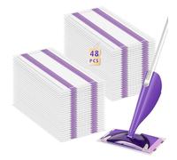 Bisenkud 48 Count Disposable Wetjet Pad Refills Compatible with Swiffer Wet Jet Spary Mop, Fit Household Cleaning for All Multi-Surface Floors, Great Absorbent & Thickness
