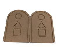 Biseokchiji Korean Traditional Game | Challenge of Skill & Aim | 2 Wooden Targets with Circle, Triangle, Square Symbols