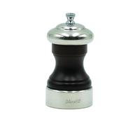 Bisetti Art. Code-00053 Messina Walnut Wood/Pewter Salt Mill, Dark Brown, One Size