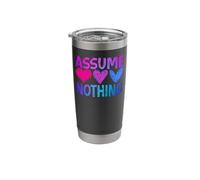 Bisexual Bi Pride Flag Assume Nothing Stainless Steel Insulated Tumbler