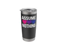 Bisexual Bi Pride Flag Assume Nothing Stainless Steel Insulated Tumbler