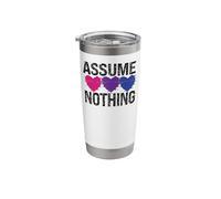 Bisexual Bi Pride Flag Assume Nothing Stainless Steel Insulated Tumbler