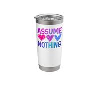 Bisexual Bi Pride Flag Assume Nothing Stainless Steel Insulated Tumbler