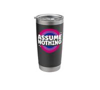 Bisexual Bi Pride Flag Assume Nothing Stainless Steel Insulated Tumbler