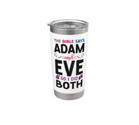 Bisexual Bi Pride Flag Bible The Bible Says Adam & Eve So I Stainless Steel Insulated Tumbler
