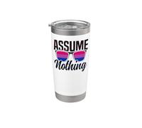 Bisexual Bi Pride Flag Colors Assume Nothing Stainless Steel Insulated Tumbler