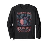 Bisexual Bi Pride Flag Colors Bible The Bible Says Adam & Long Sleeve T-Shirt