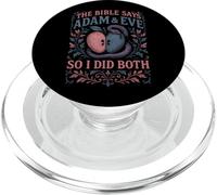 Bisexual Bi Pride Flag Colors Bible The Bible Says Adam & PopSockets PopGrip for MagSafe