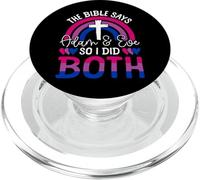 Bisexual Bi Pride Flag Colors Bible The Bible Says Adam & PopSockets PopGrip for MagSafe