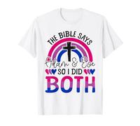 Bisexual Bi Pride Flag Colors Bible The Bible Says Adam & T-Shirt