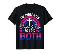 Bisexual Bi Pride Flag Colors Bible The Bible Says Adam & T-Shirt