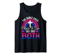 Bisexual Bi Pride Flag Colors Bible The Bible Says Adam & Tank Top