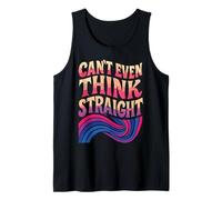 Bisexual Bi Pride Flag Colors Can't Even Think Straight Tank Top