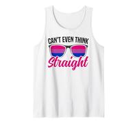 Bisexual Bi Pride Flag Colors Can't Even Think Straight Tank Top