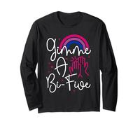 Bisexual Bi Pride Flag Colors Gimme A Bi-Five Long Sleeve T-Shirt