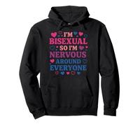 Bisexual Bi Pride Flag Colors I'm Bisexual So I'm Nervous Pullover Hoodie