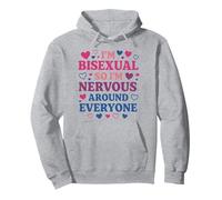Bisexual Bi Pride Flag Colors I'm Bisexual So I'm Nervous Pullover Hoodie