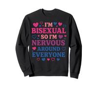 Bisexual Bi Pride Flag Colors I'm Bisexual So I'm Nervous Sweatshirt
