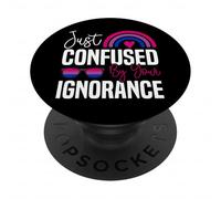 Bisexual Bi Pride Flag Colors Just Confused By Your PopSockets Adhesive PopGrip