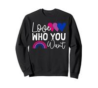 Bisexual Bi Pride Flag Colors Love Who You Want Sweatshirt