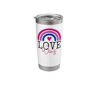 Bisexual Bi Pride Flag Colors Love Wins Stainless Steel Insulated Tumbler