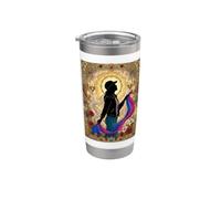 Bisexual Bi Pride Flag Coquette Catholic Sacred Vintage Rose Stainless Steel Insulated Tumbler