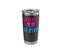 Bisexual Bi Pride Flag Gimme A Bi-Five Stainless Steel Insulated Tumbler