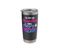 Bisexual Bi Pride Flag I'm Just Like Hamilton Small Angry & Stainless Steel Insulated Tumbler
