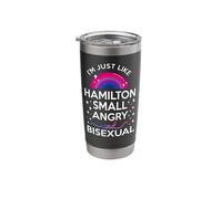 Bisexual Bi Pride Flag I'm Just Like Hamilton Small Angry & Stainless Steel Insulated Tumbler