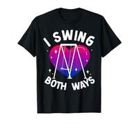 Bisexual Bi Pride Flag Pun Swing I Swing Both Ways T-Shirt