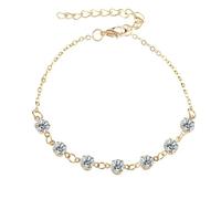 Bisexual Bracelet Boho Beach Anklet Europe and America Simple Seven Anklet Women's Anklet Compatible with Anchor Bracelet Men (Gold, One Size)