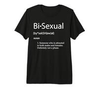 Bisexual Definition Not a Phase LGBTQ Bi Pride Bisexuality Premium T-Shirt
