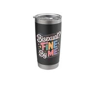 Bisexual Fine by Me LGBTQ+ Message Pride - Stainless Steel Insulated Tumbler