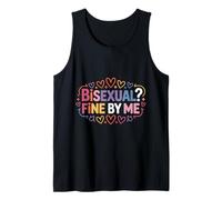 Bisexual Fine By Me LGBTQ+ Message Pride |- Tank Top