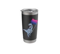 Bisexual Flag Dinosaur Bi Pride LGBT Nonbinary Gay Lesbian Stainless Steel Insulated Tumbler