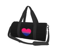 Bisexual Heart Pride Free Convertible Garment Bag with Shoulder Strap Carry on Garment Duffel Bag for Men Women Rolling Foldable for Travel Luggage Bags