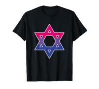Bisexual Jewish Bi Israeli Pride Flag Star of David T-Shirt