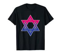 Bisexual Jewish Gift Bi Israeli Pride Flag Star of David T-Shirt